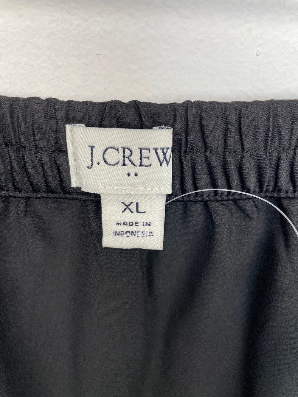 J Crew Factory Satin Classic Minimalist Pullon Black A-Line Skirt Women XL - Picture 8 of 8